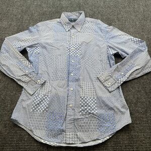 Ralph Lauren Button‎ Up Shirt Paisley All Over Print Men's Size Large Custom Fit